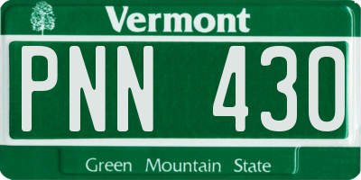 VT license plate PNN430