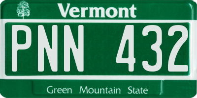 VT license plate PNN432
