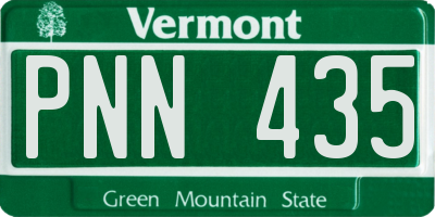 VT license plate PNN435