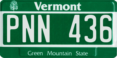 VT license plate PNN436