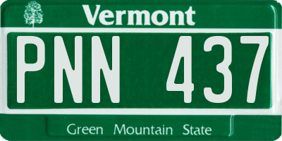 VT license plate PNN437