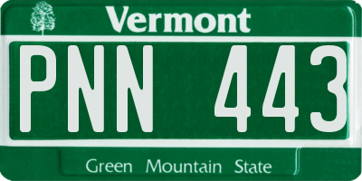 VT license plate PNN443