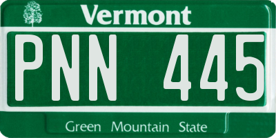 VT license plate PNN445