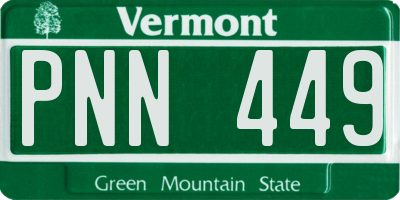 VT license plate PNN449
