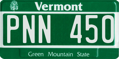 VT license plate PNN450