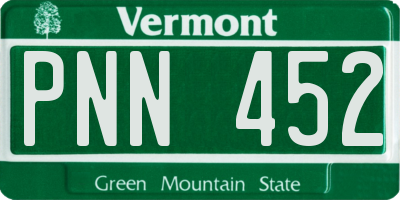 VT license plate PNN452