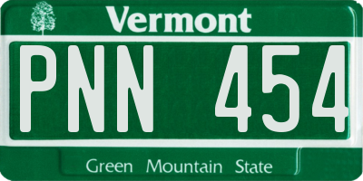 VT license plate PNN454