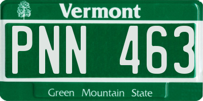 VT license plate PNN463