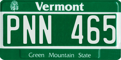 VT license plate PNN465