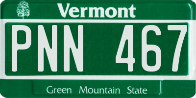 VT license plate PNN467
