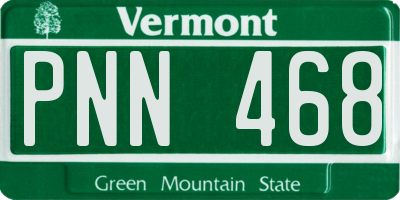 VT license plate PNN468