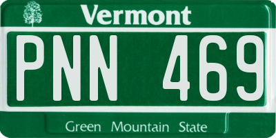 VT license plate PNN469