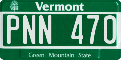 VT license plate PNN470