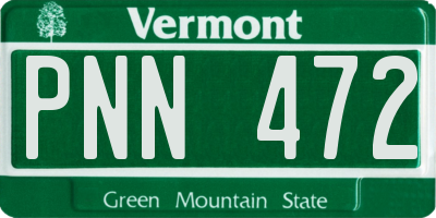 VT license plate PNN472