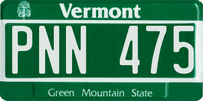VT license plate PNN475