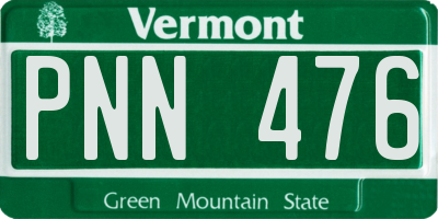 VT license plate PNN476