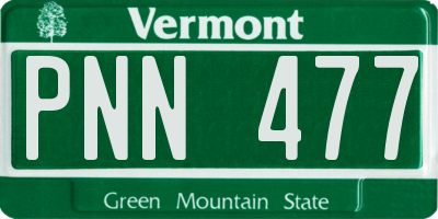 VT license plate PNN477
