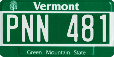 VT license plate PNN481