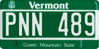 VT license plate PNN489