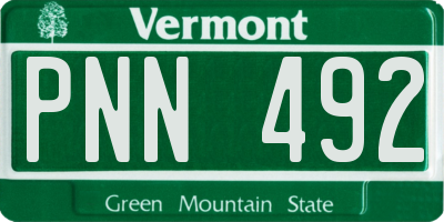 VT license plate PNN492