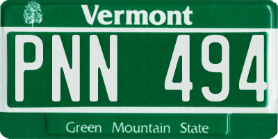 VT license plate PNN494
