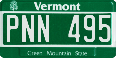 VT license plate PNN495
