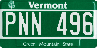 VT license plate PNN496