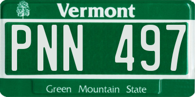 VT license plate PNN497