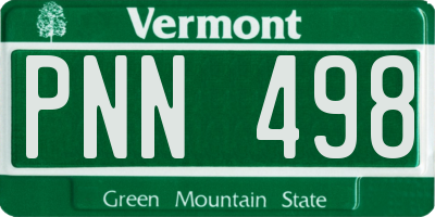 VT license plate PNN498