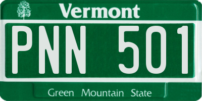 VT license plate PNN501