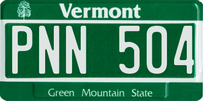 VT license plate PNN504