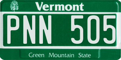VT license plate PNN505