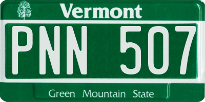 VT license plate PNN507