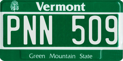 VT license plate PNN509