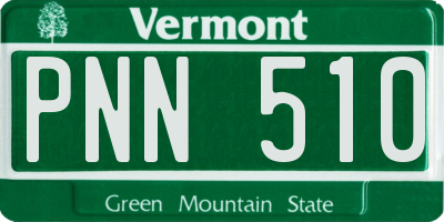 VT license plate PNN510