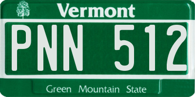VT license plate PNN512