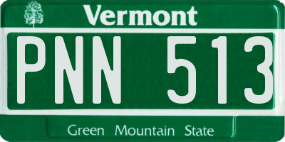 VT license plate PNN513