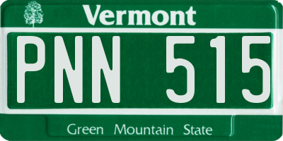VT license plate PNN515