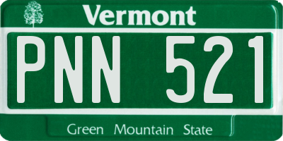 VT license plate PNN521