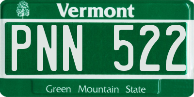 VT license plate PNN522