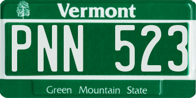 VT license plate PNN523