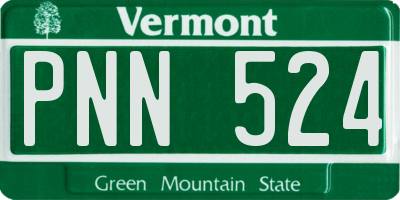 VT license plate PNN524