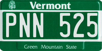VT license plate PNN525