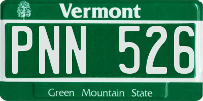 VT license plate PNN526
