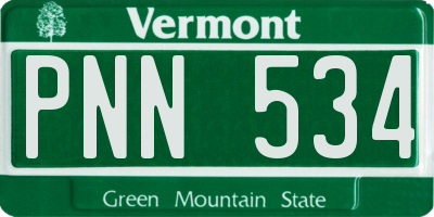 VT license plate PNN534