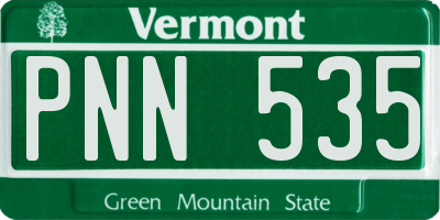 VT license plate PNN535