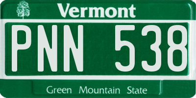VT license plate PNN538