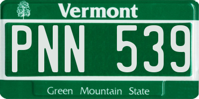 VT license plate PNN539