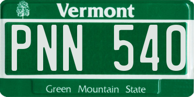 VT license plate PNN540