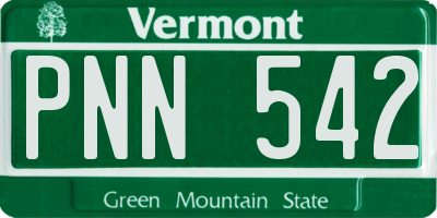 VT license plate PNN542